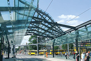 Überdachung Wilsdruffer Tor am Postplatz Dresden